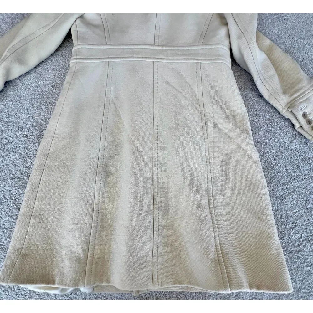 J.Crew Italian Double Cloth Wool Lady Day Coat in Vanilla Size S - Picture 14 of 16